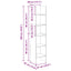 bogreol 40x35x180 cm konstrueret træ hvid