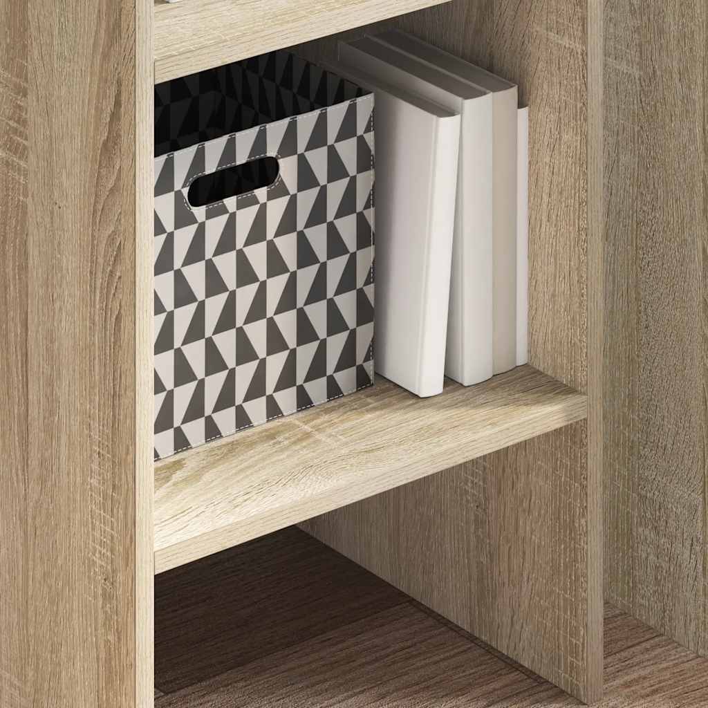 bogreol 40x35x180 cm konstrueret træ sonoma-eg
