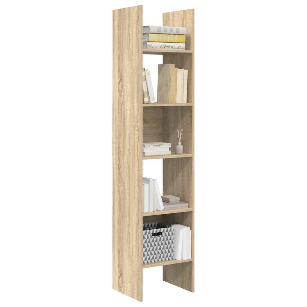 bogreol 40x35x180 cm konstrueret træ sonoma-eg