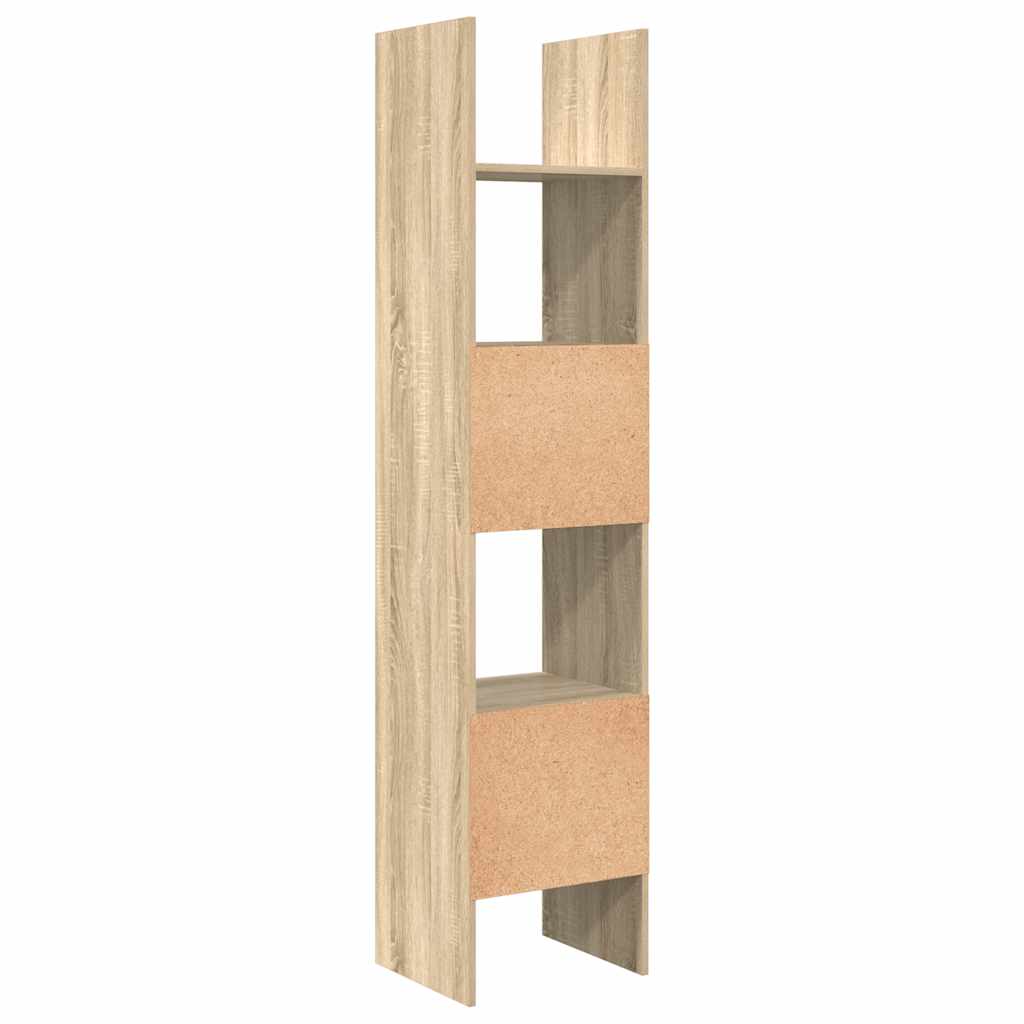 bogreol 40x35x180 cm konstrueret træ sonoma-eg