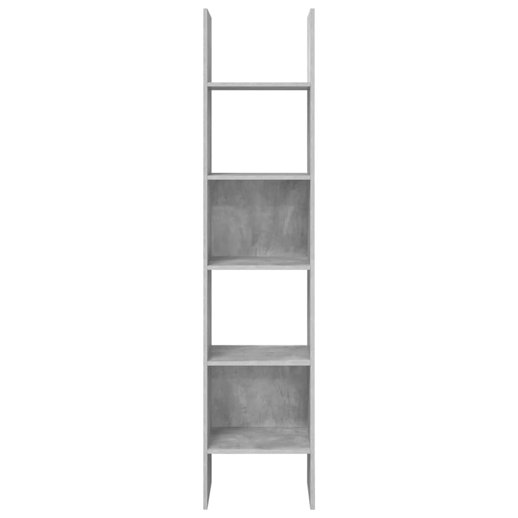 bogreol 40x35x180 cm konstrueret træ betongrå