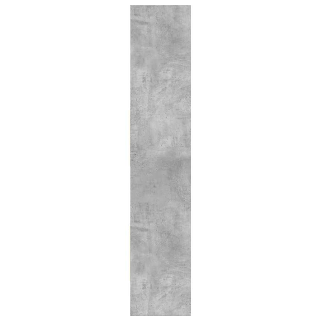 bogreol 40x35x180 cm konstrueret træ betongrå