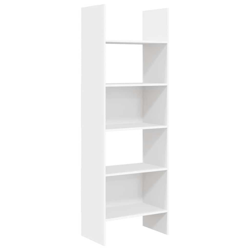 bogreol 60x35x180 cm konstrueret træ hvid