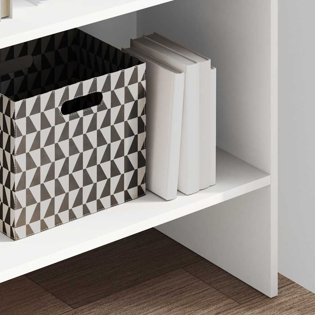 bogreol 60x35x180 cm konstrueret træ hvid
