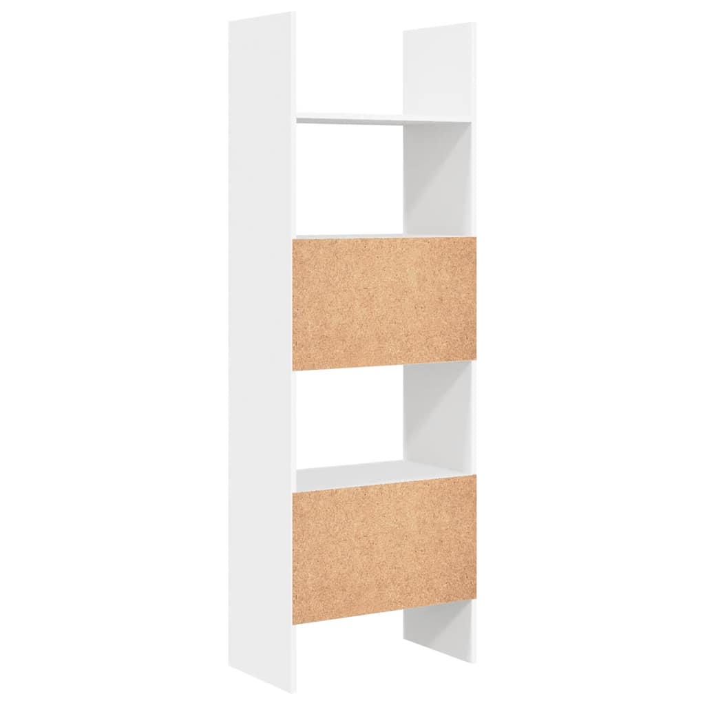 bogreol 60x35x180 cm konstrueret træ hvid