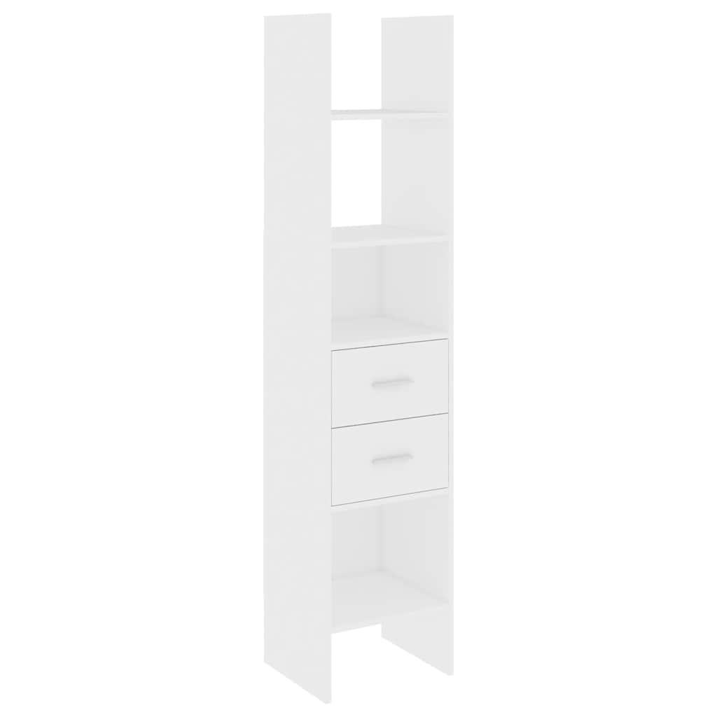 bogreol 40x35x180 cm konstrueret træ hvid