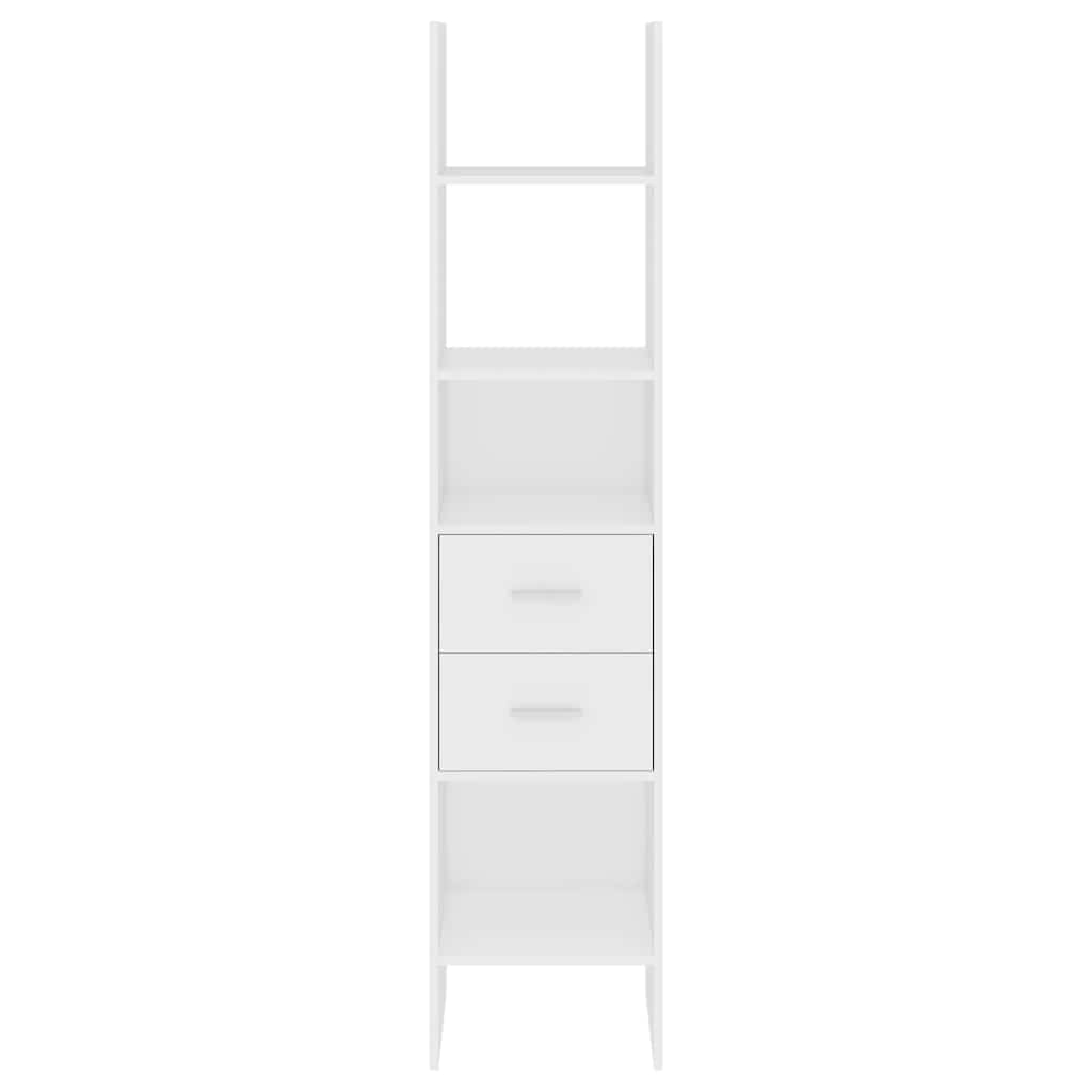 bogreol 40x35x180 cm konstrueret træ hvid