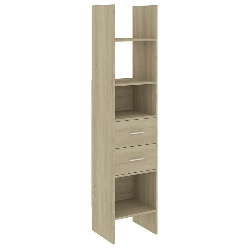 bogreol 40x35x180 cm konstrueret træ sonoma-eg