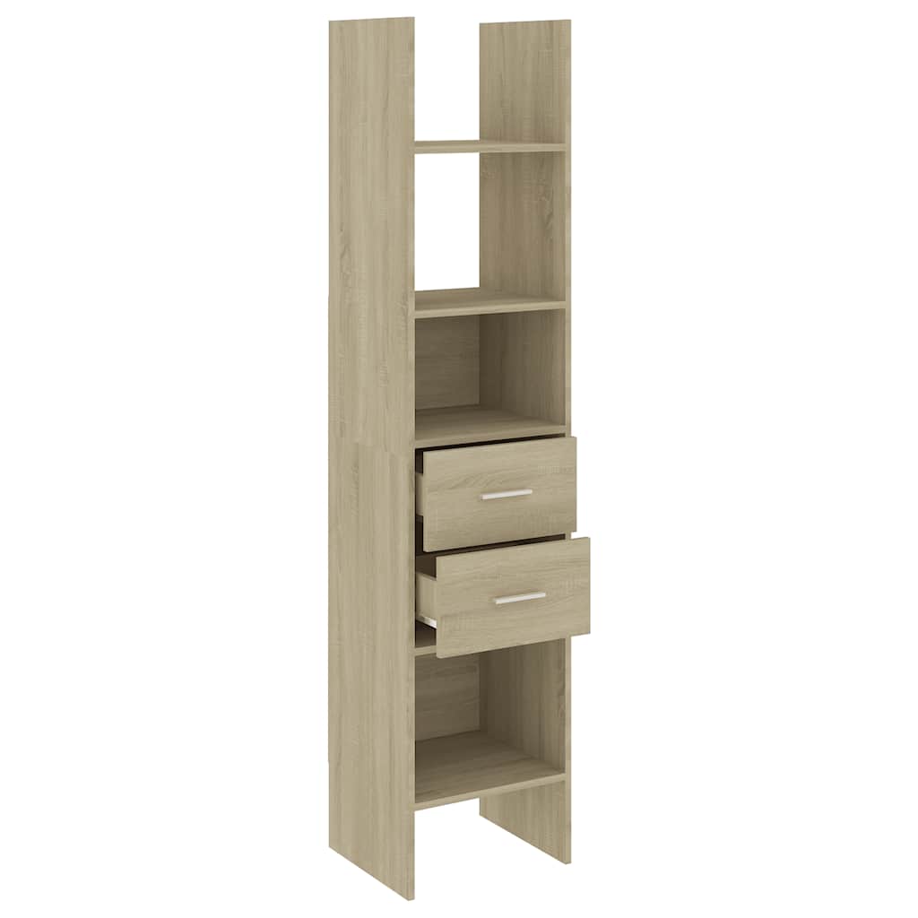 bogreol 40x35x180 cm konstrueret træ sonoma-eg
