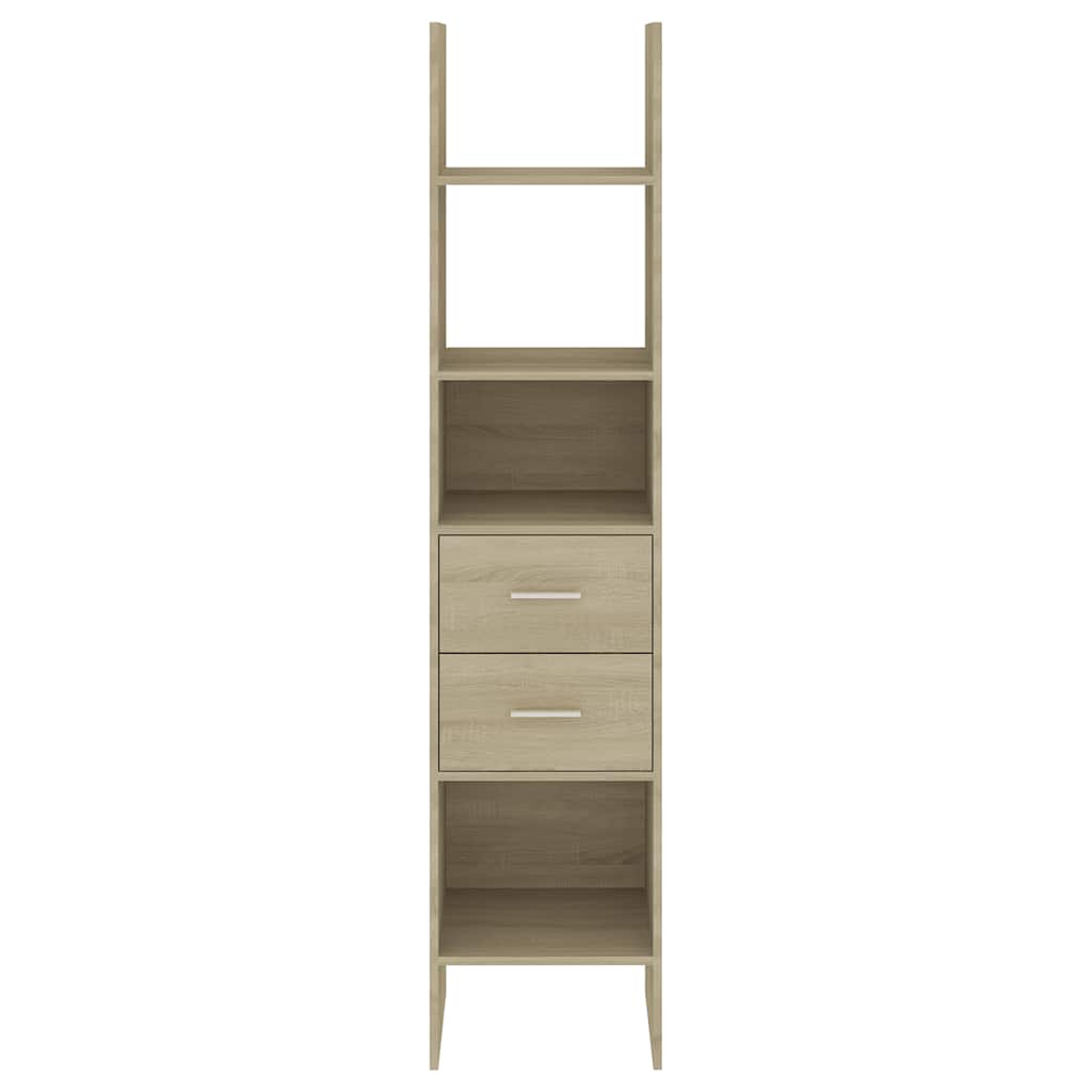 bogreol 40x35x180 cm konstrueret træ sonoma-eg
