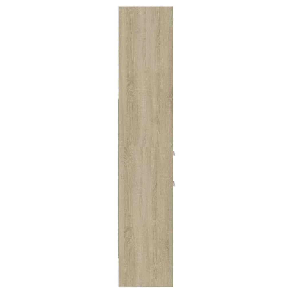 bogreol 40x35x180 cm konstrueret træ sonoma-eg