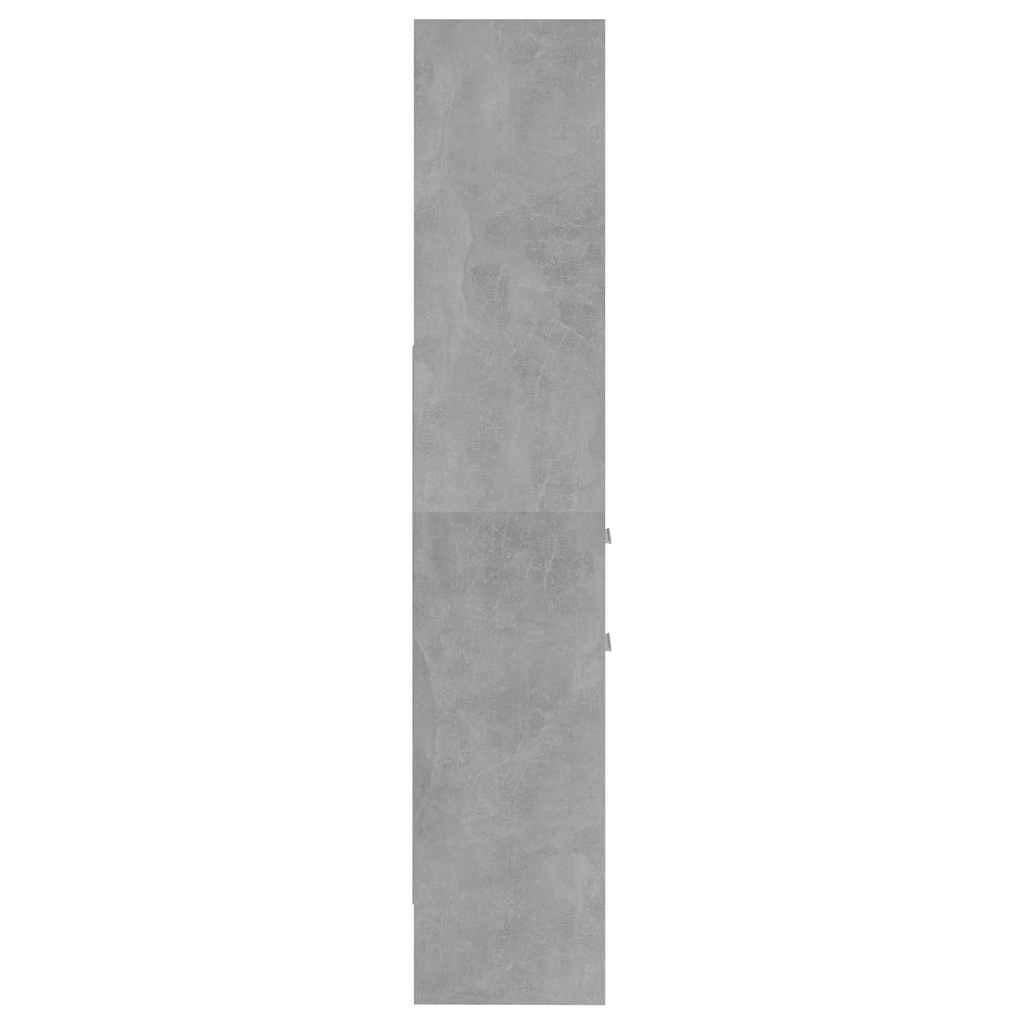 bogreol 40x35x180 cm konstrueret træ betongrå