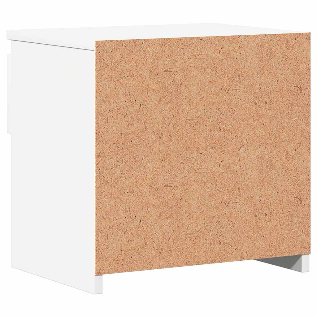 sengebord 40x30x39 cm konstrueret træ hvid