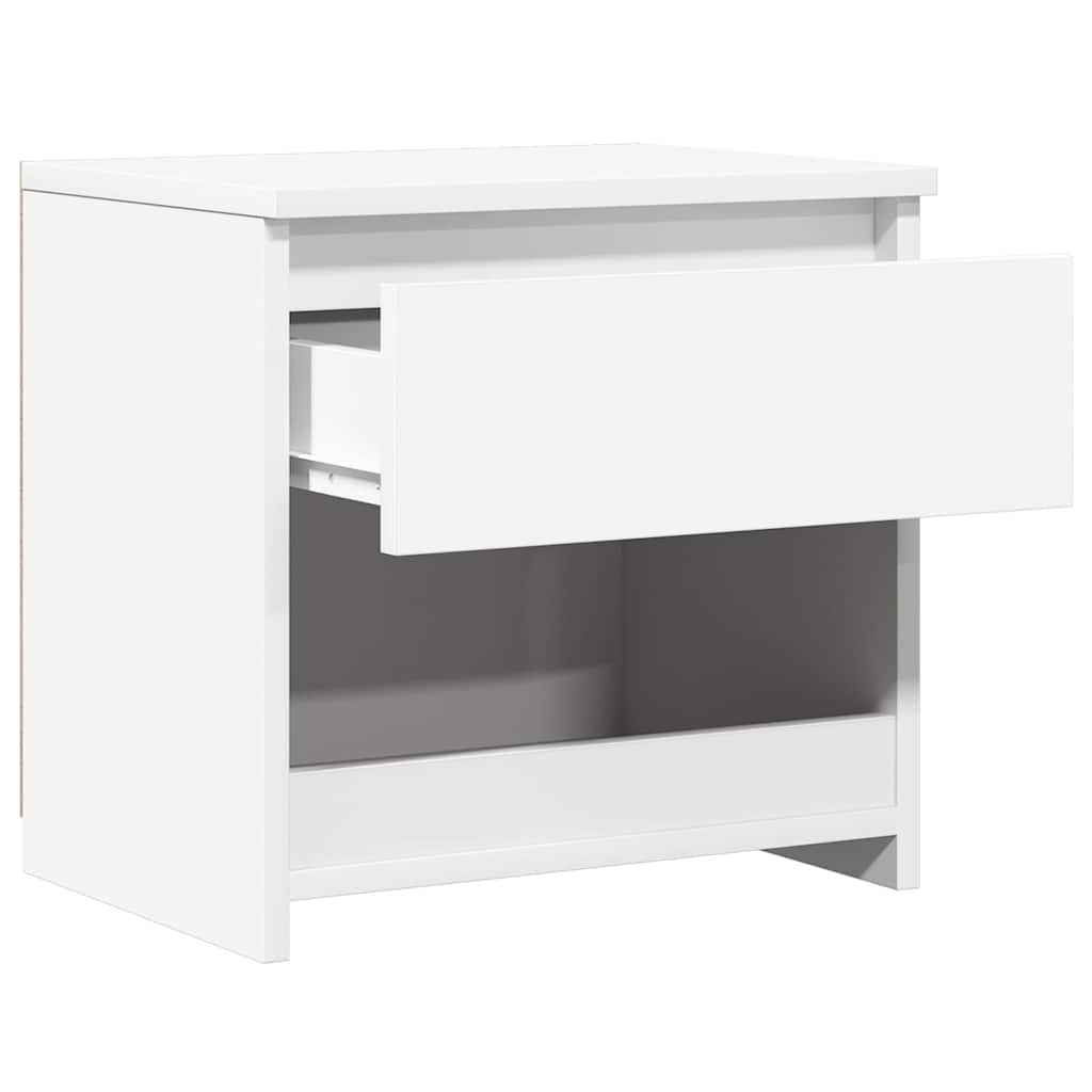 sengebord 40x30x39 cm konstrueret træ hvid
