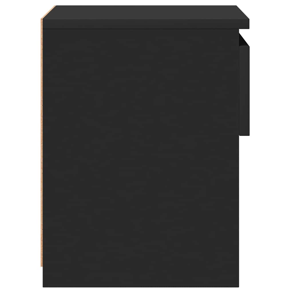 sengeborde 2 stk. 40x30x39 cm konstrueret træ sort