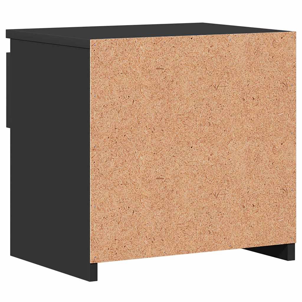 sengeborde 2 stk. 40x30x39 cm konstrueret træ sort