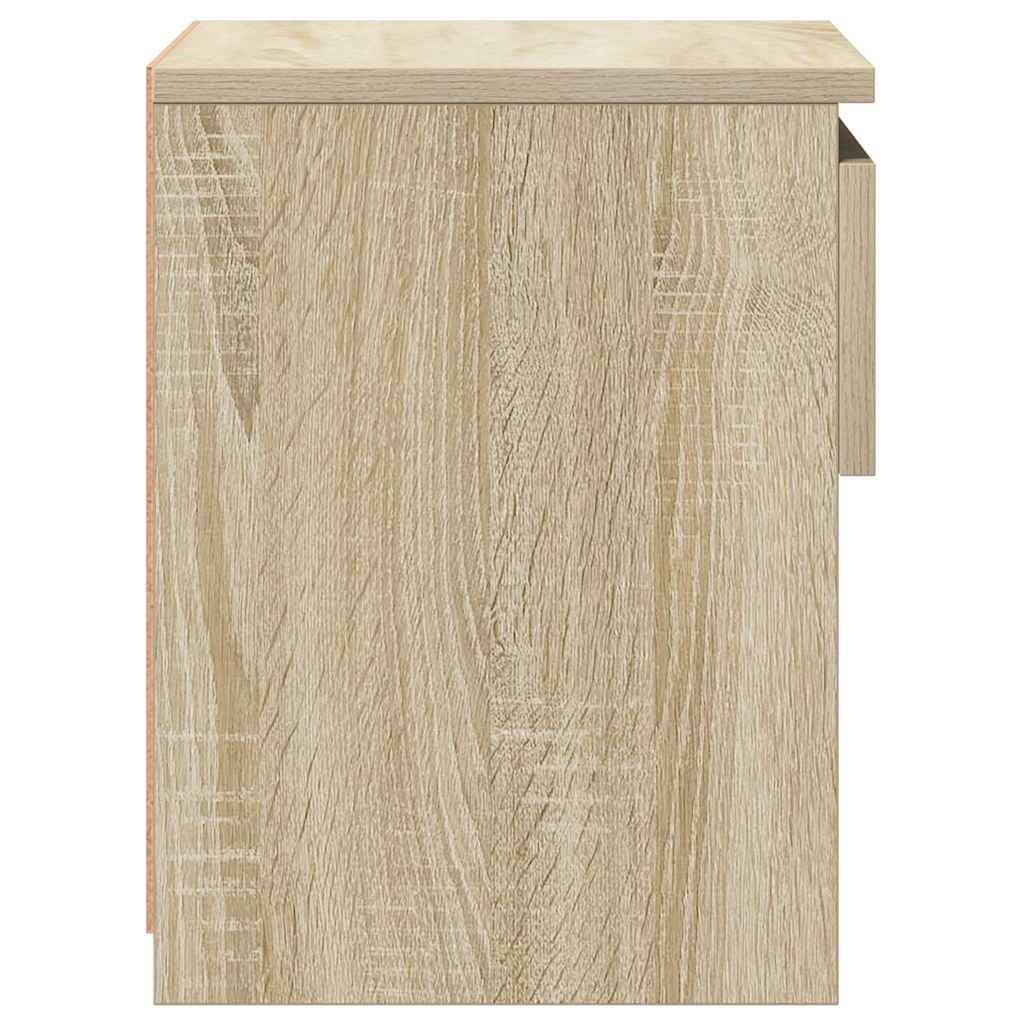 sengebord 40x30x39 cm konstrueret træ sonoma-eg