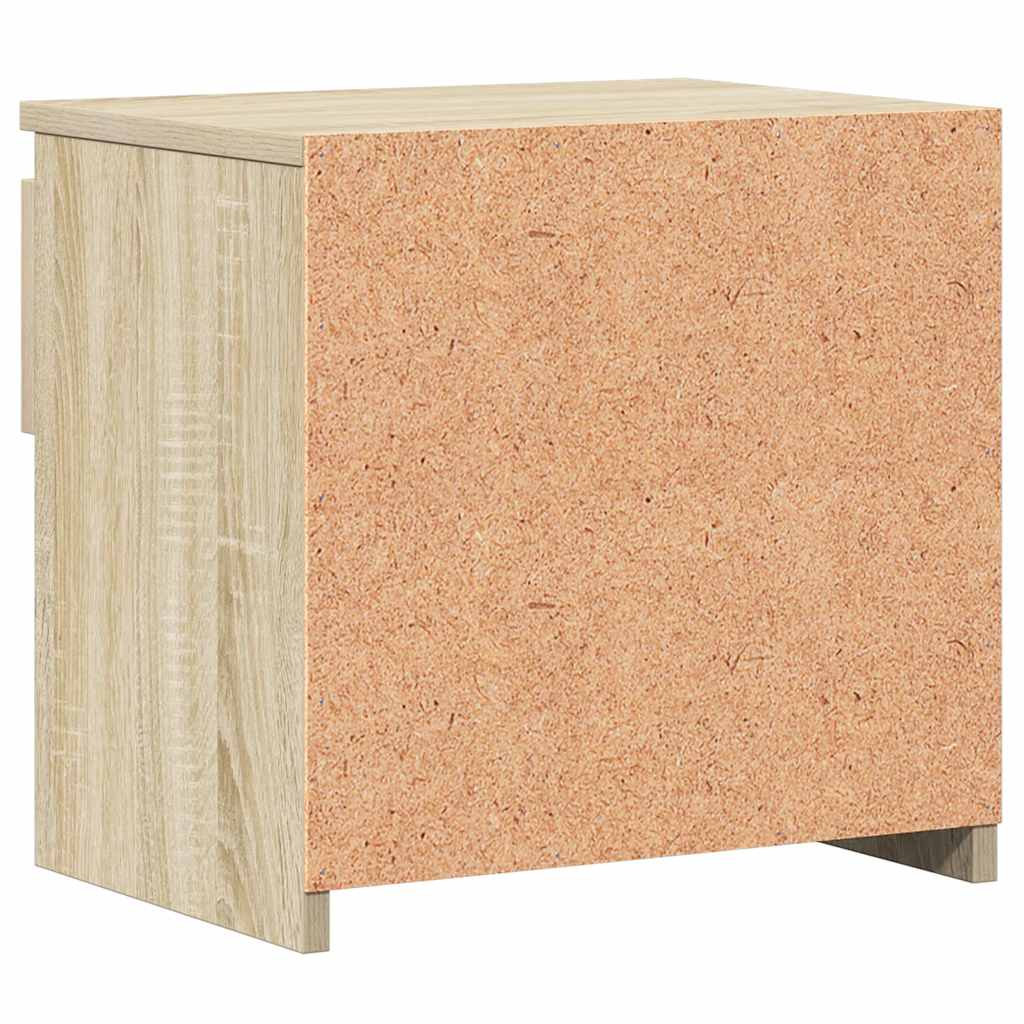 sengeborde 2 stk. 40x30x39 cm konstrueret træ sonoma-eg