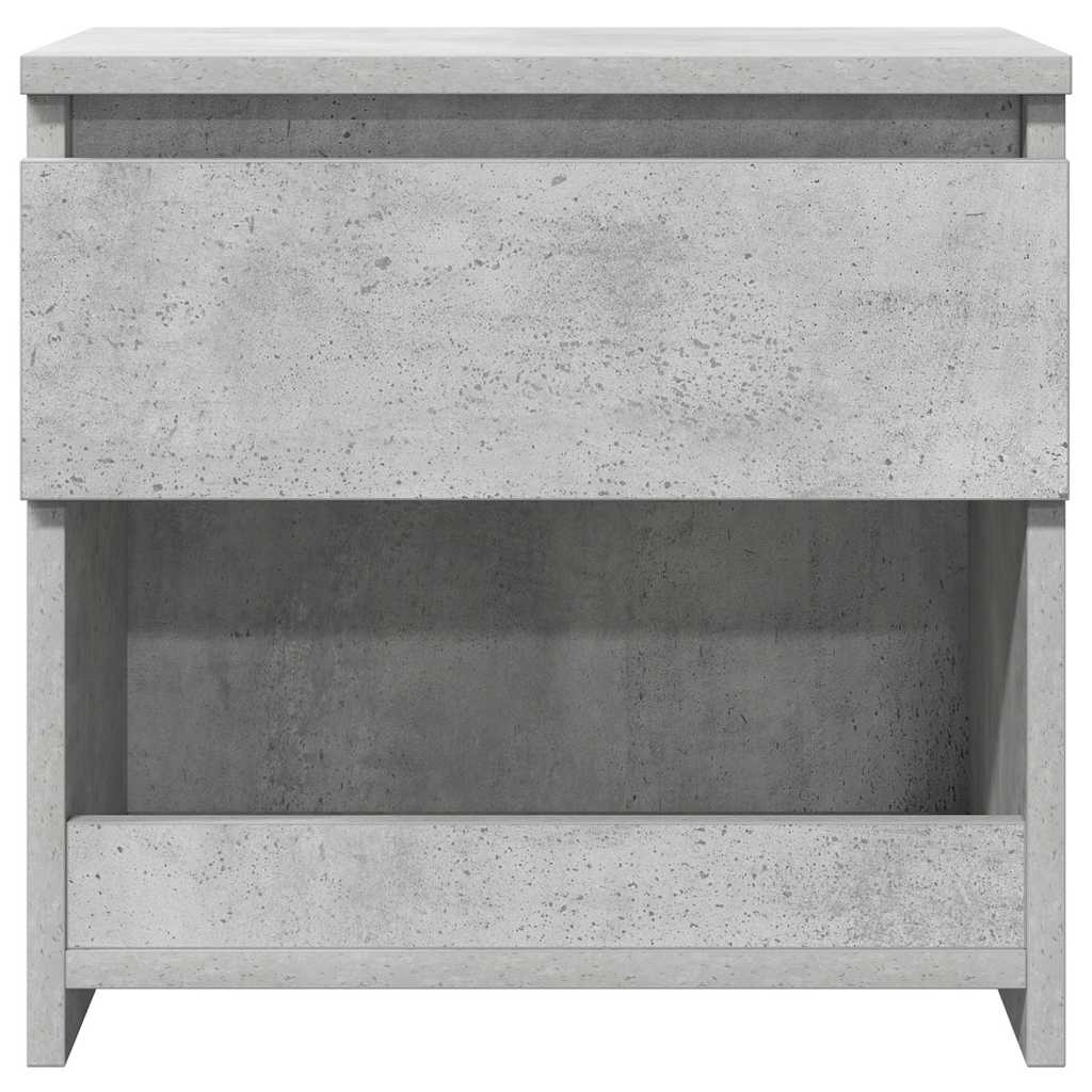 sengebord 40x30x39 cm konstrueret træ betongrå