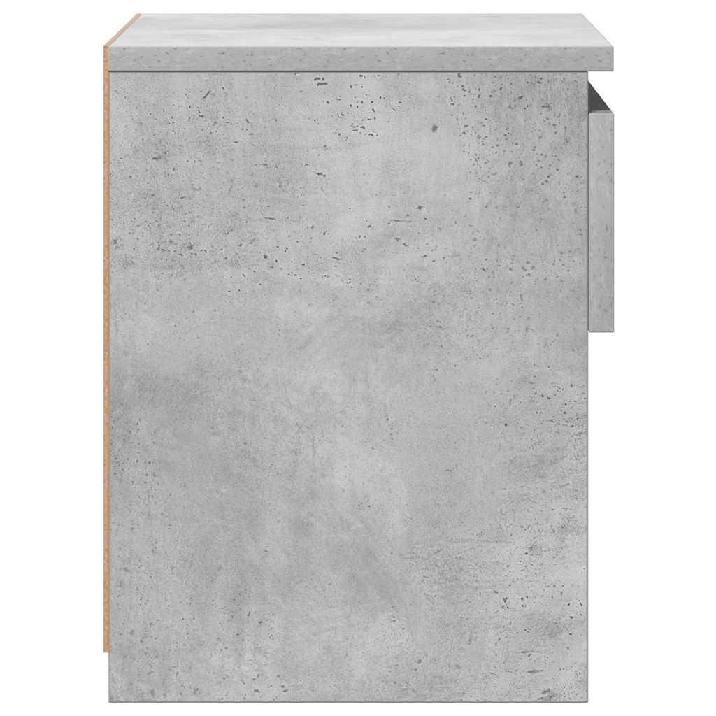 sengeborde 2 stk. 40x30x39 cm konstrueret træ betongrå