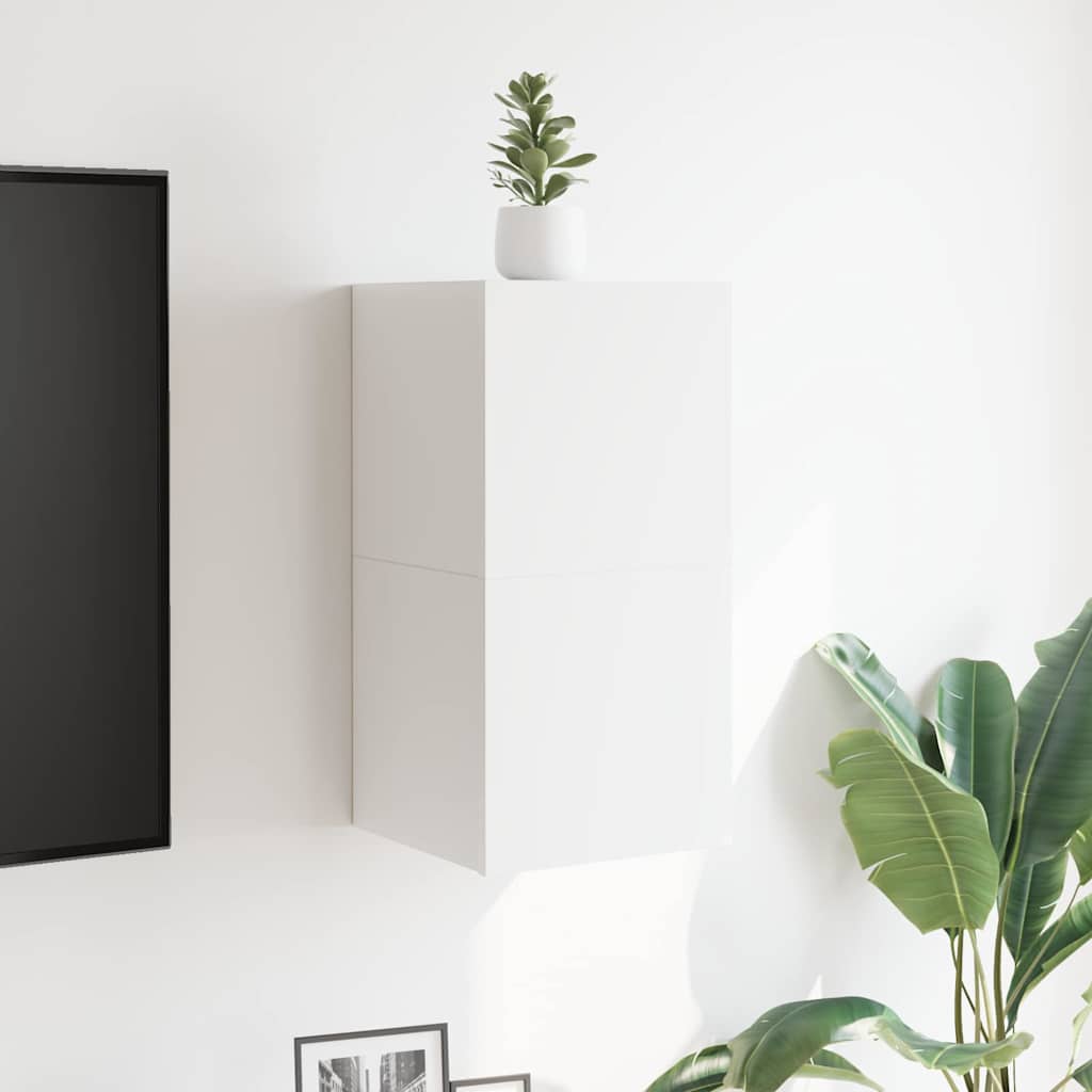 væghængte tv-skabe 2 stk. 30,5x30x30 cm hvid