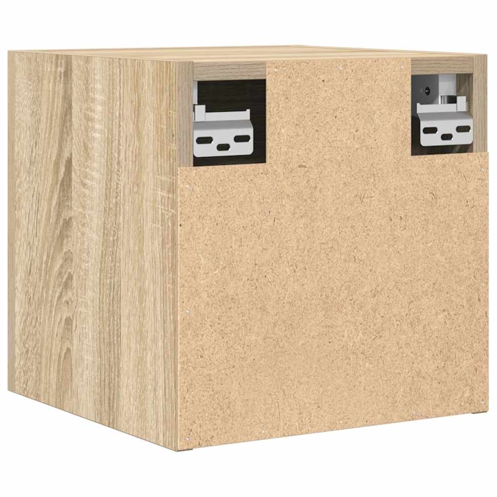 væghængte skabe 4 stk. 30,5x30x30 cm sonoma-eg