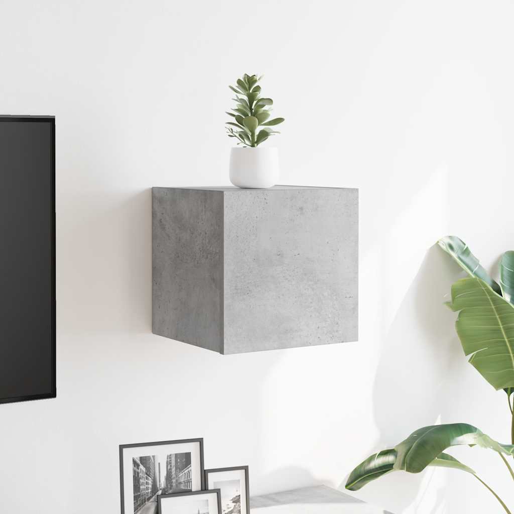 væghængt tv-skab 30,5x30x30 cm betongrå
