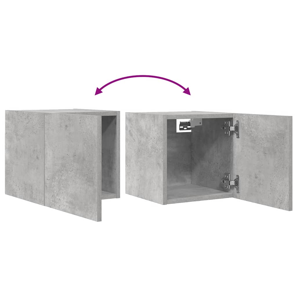 væghængt tv-skab 30,5x30x30 cm betongrå