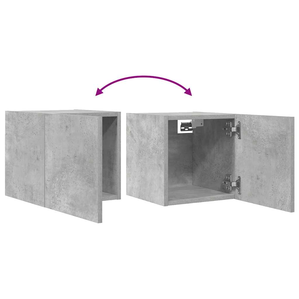 væghængte tv-skabe 4 stk. 30,5x30x30 cm betongrå