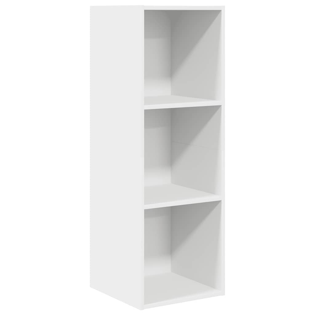 væghængt tv-skab 37x37x107 cm konstrueret træ hvid
