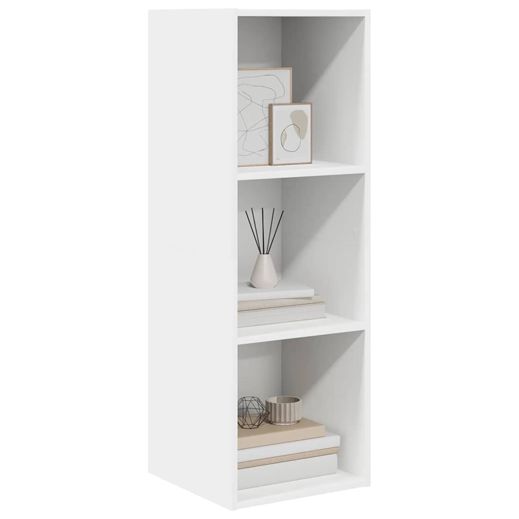 væghængt tv-skab 37x37x107 cm konstrueret træ hvid
