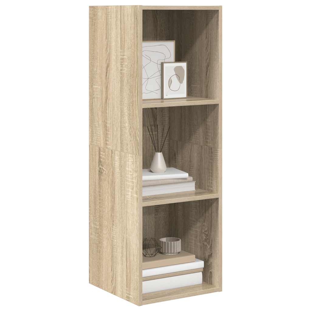 væghængt tv-skab 37x37x107 cm konstrueret træ sonoma-eg
