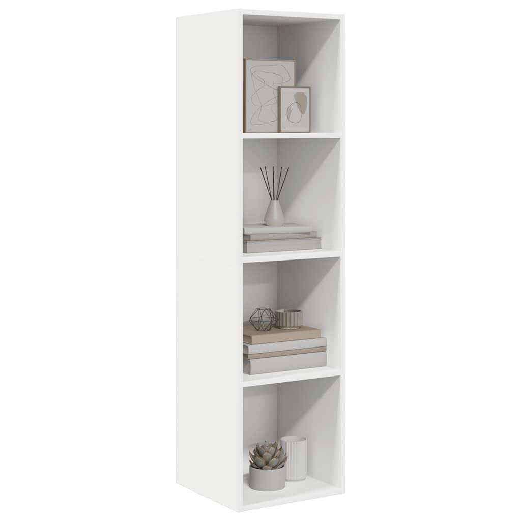 væghængt tv-skab 37x37x142,5 cm konstrueret træ hvid