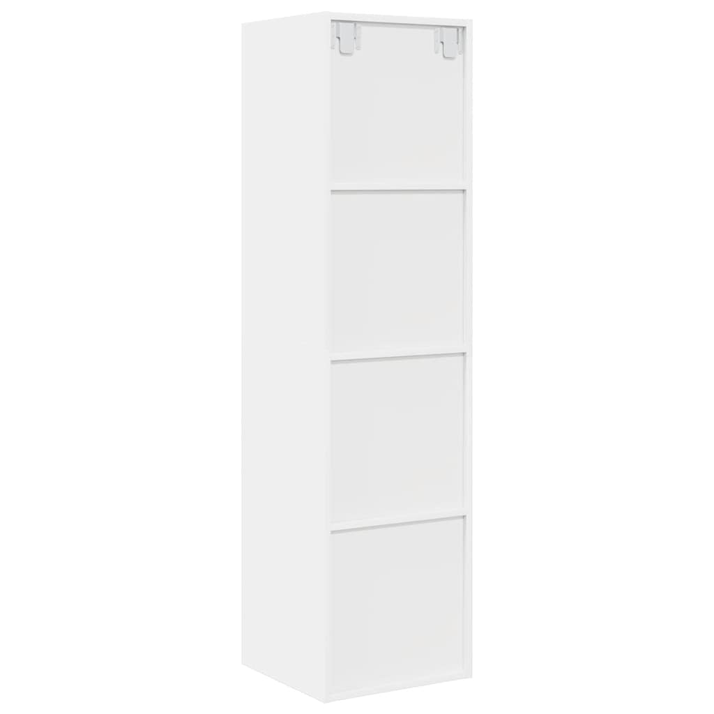 væghængt tv-skab 37x37x142,5 cm konstrueret træ hvid