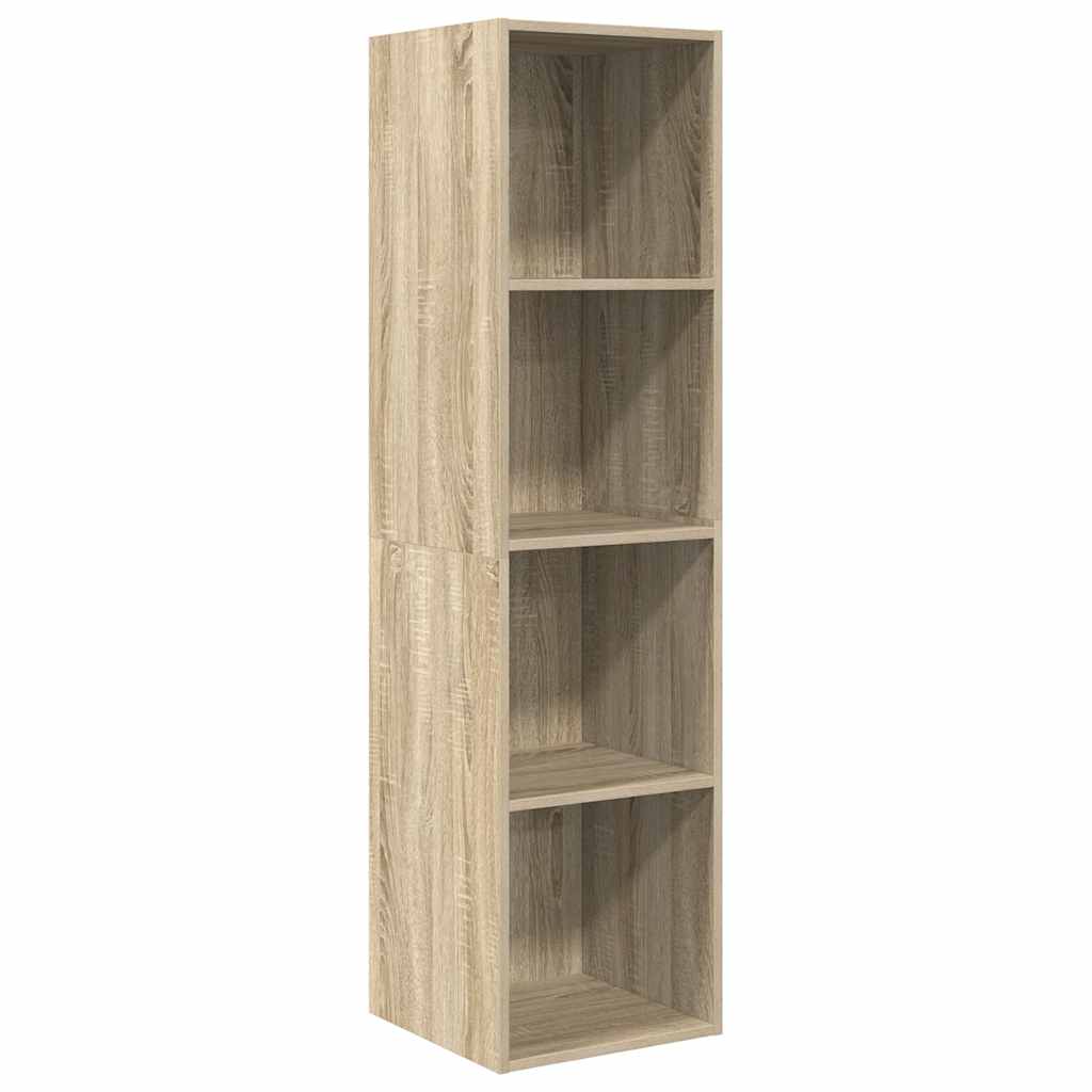 væghængt tv-skab 37x37x142,5 cm konstrueret træ sonoma-eg