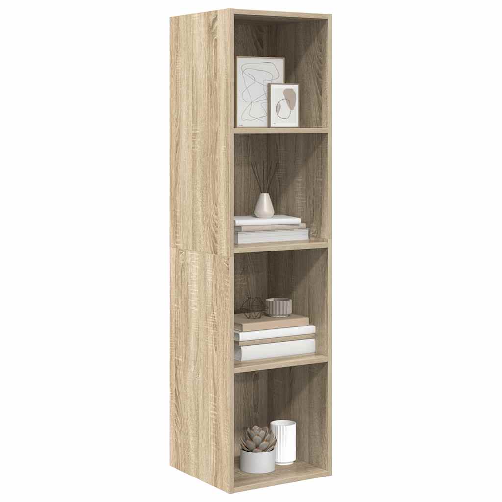 væghængt tv-skab 37x37x142,5 cm konstrueret træ sonoma-eg