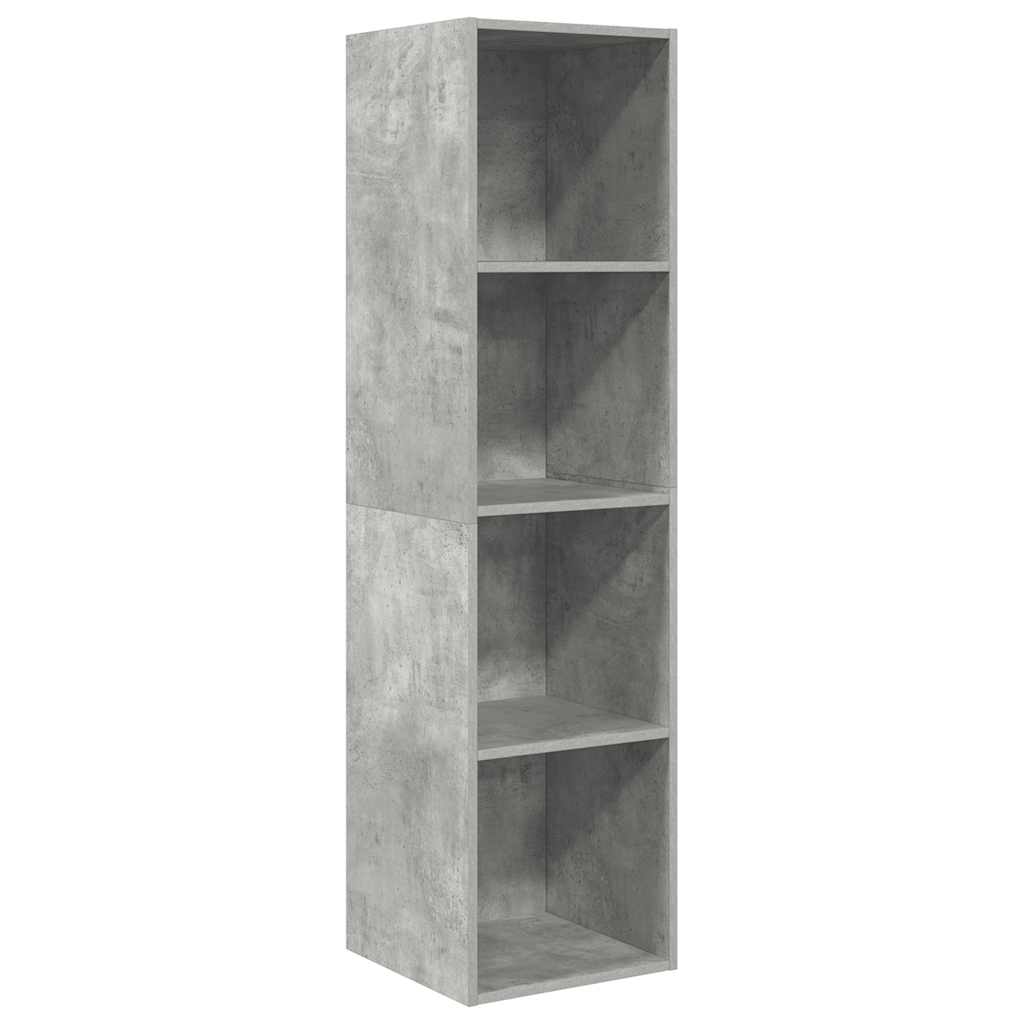væghængt tv-skab 37x37x142,5 cm konstrueret træ betongrå