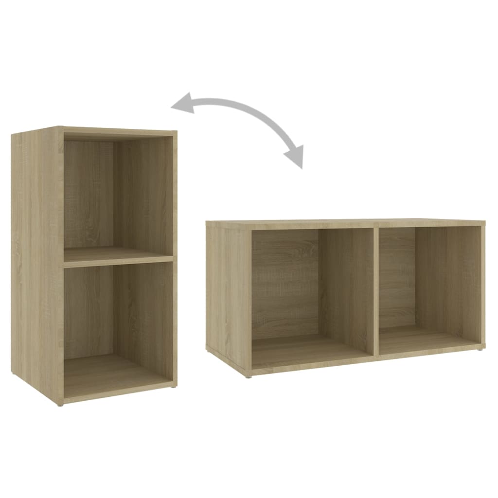 tv-skab 72x35x36,5 cm konstrueret træ sonoma-eg