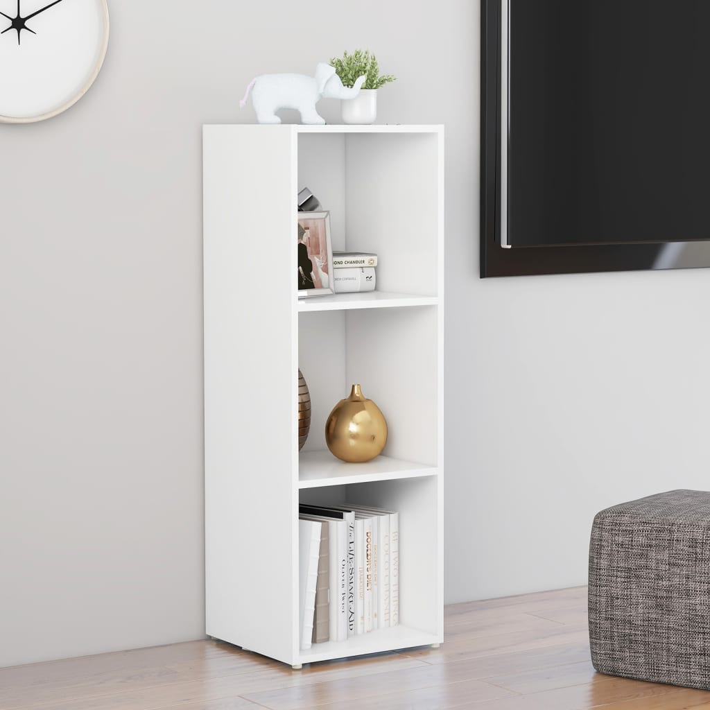 tv-skab 107x35x37 cm konstrueret træ hvid