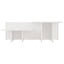 sofabord 2 stk. 111,5x50x33 cm konstrueret træ hvid