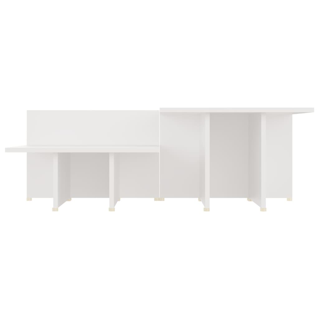 sofabord 2 stk. 111,5x50x33 cm konstrueret træ hvid