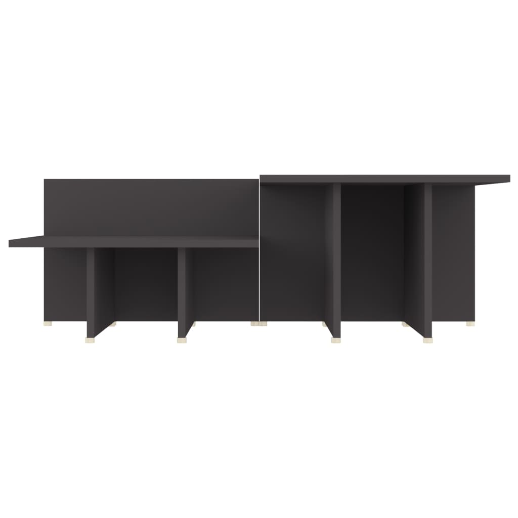 sofabord 2 stk. 111,5x50x33 cm konstrueret træ grå