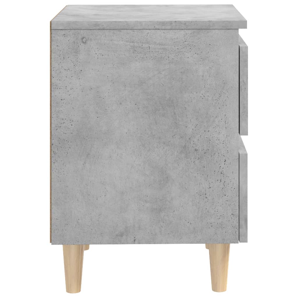 sengeskab med ben i massivt fyrretræ 40x35x50 cm betongrå