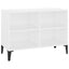 tv-skab med metalben 69,5x30x50 cm hvid