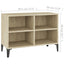 tv-skab m. metalben 69,5x30x50 cm sonoma-eg