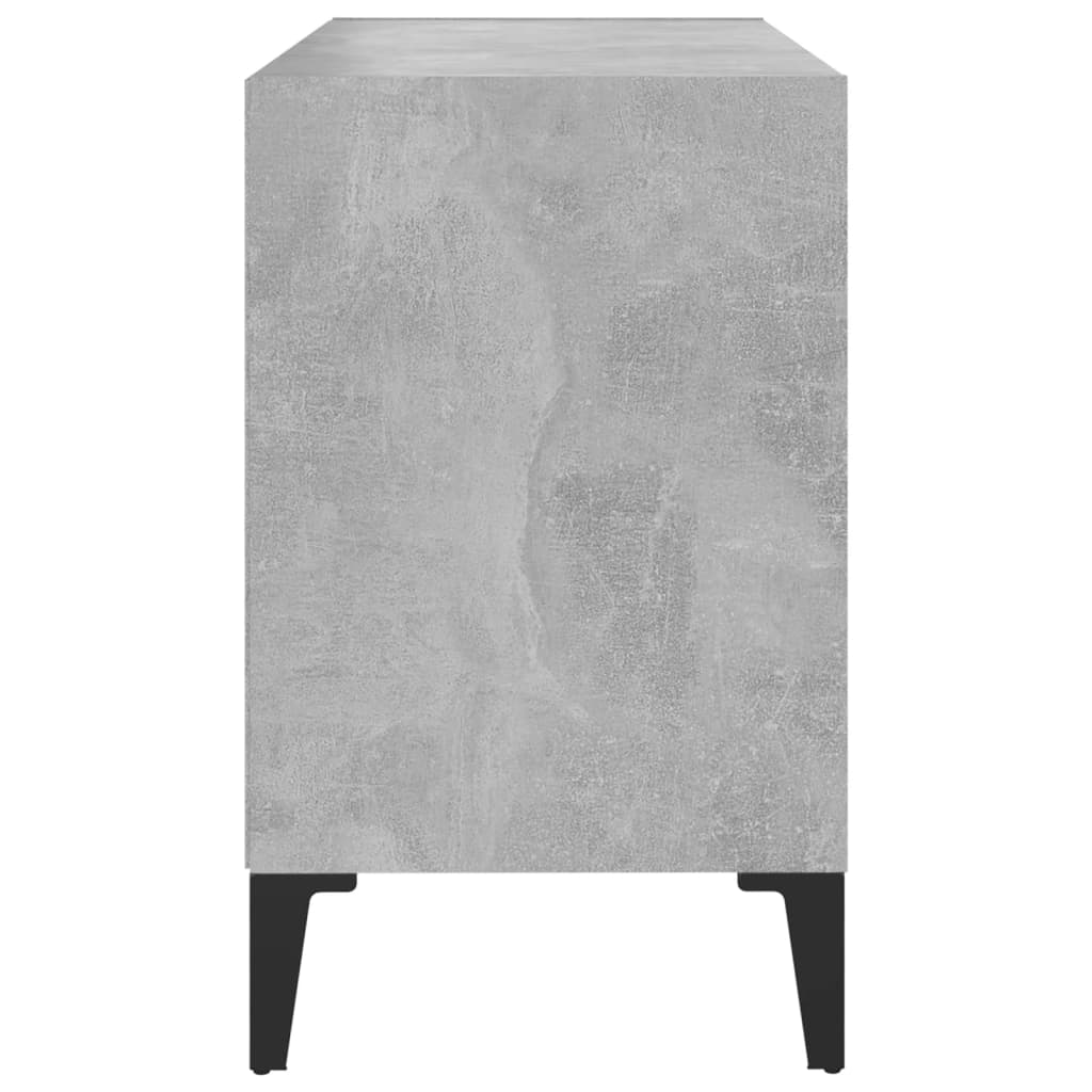 tv-skab med metalben 69,5x30x50 cm betongrå