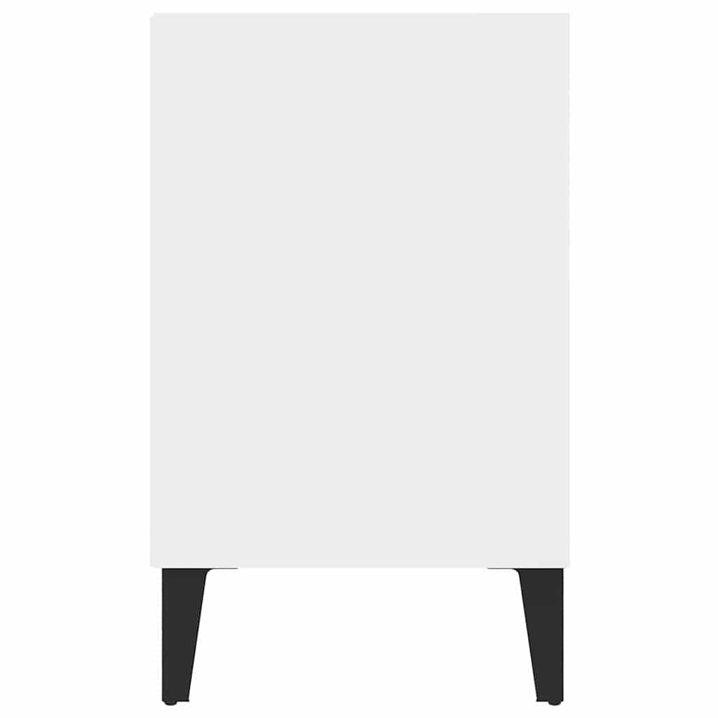 tv-skab med metalben 103,5x30x50 cm hvid