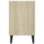 tv-skab med metalben 103,5x30x50 cm sonoma-eg