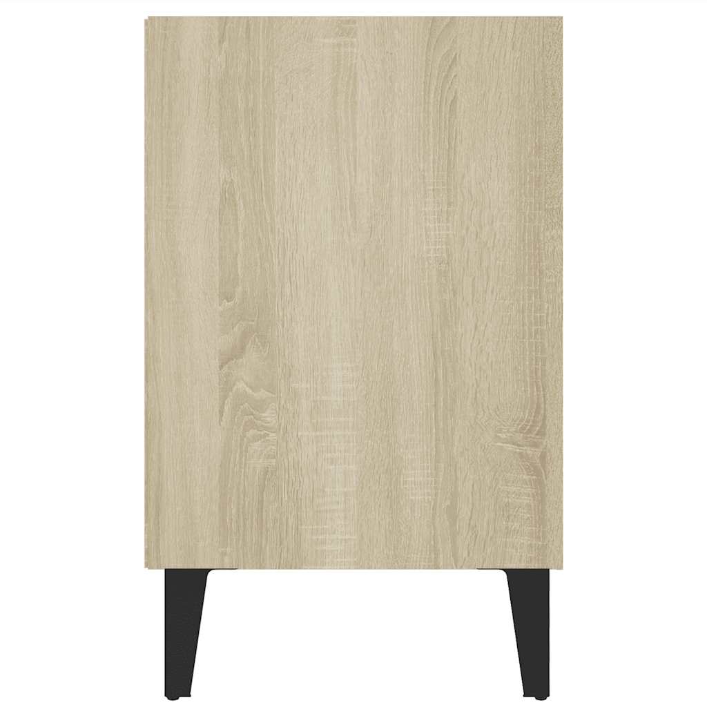 tv-skab med metalben 103,5x30x50 cm sonoma-eg
