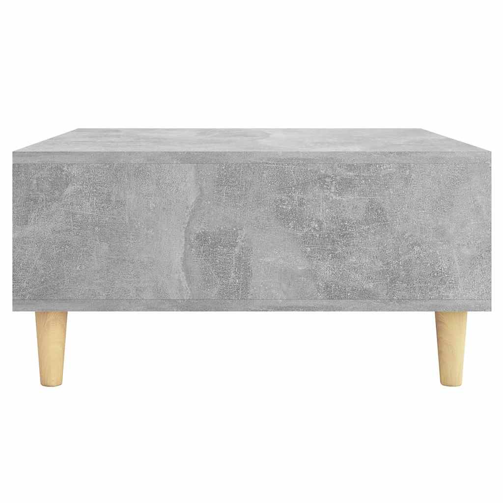 sofabord 60x60x30 cm konstrueret træ betongrå